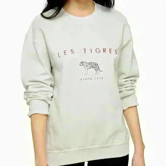 TOPSHOP Les Tigres Crewneck Embroidered Sweatshirt - Picture 15 of 15